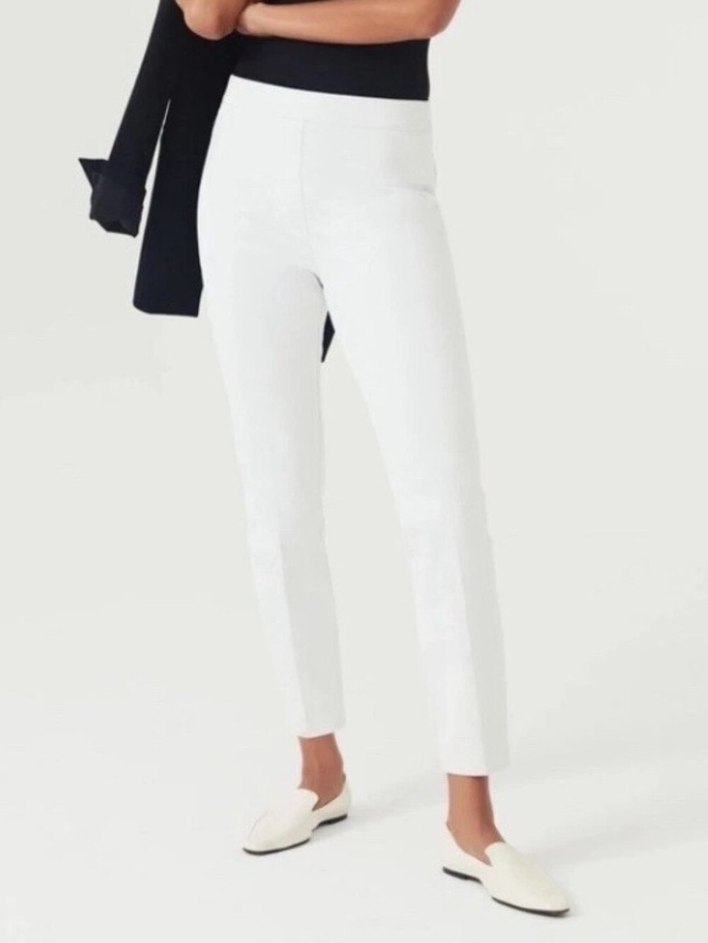 Spanx The Perfect Pant High-Rise White Slim Ankle Pants Size XL VGUC